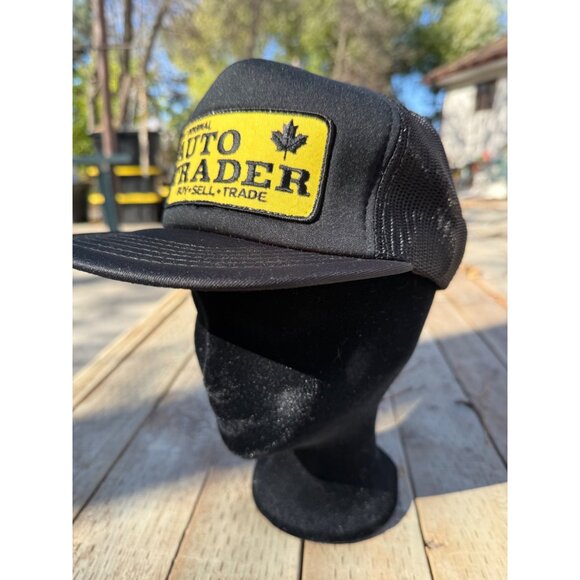 80s Auto Trader Original Snapback Cap Hat K-Brand Black Gold Patch Made in Korea - Picture 3 of 7